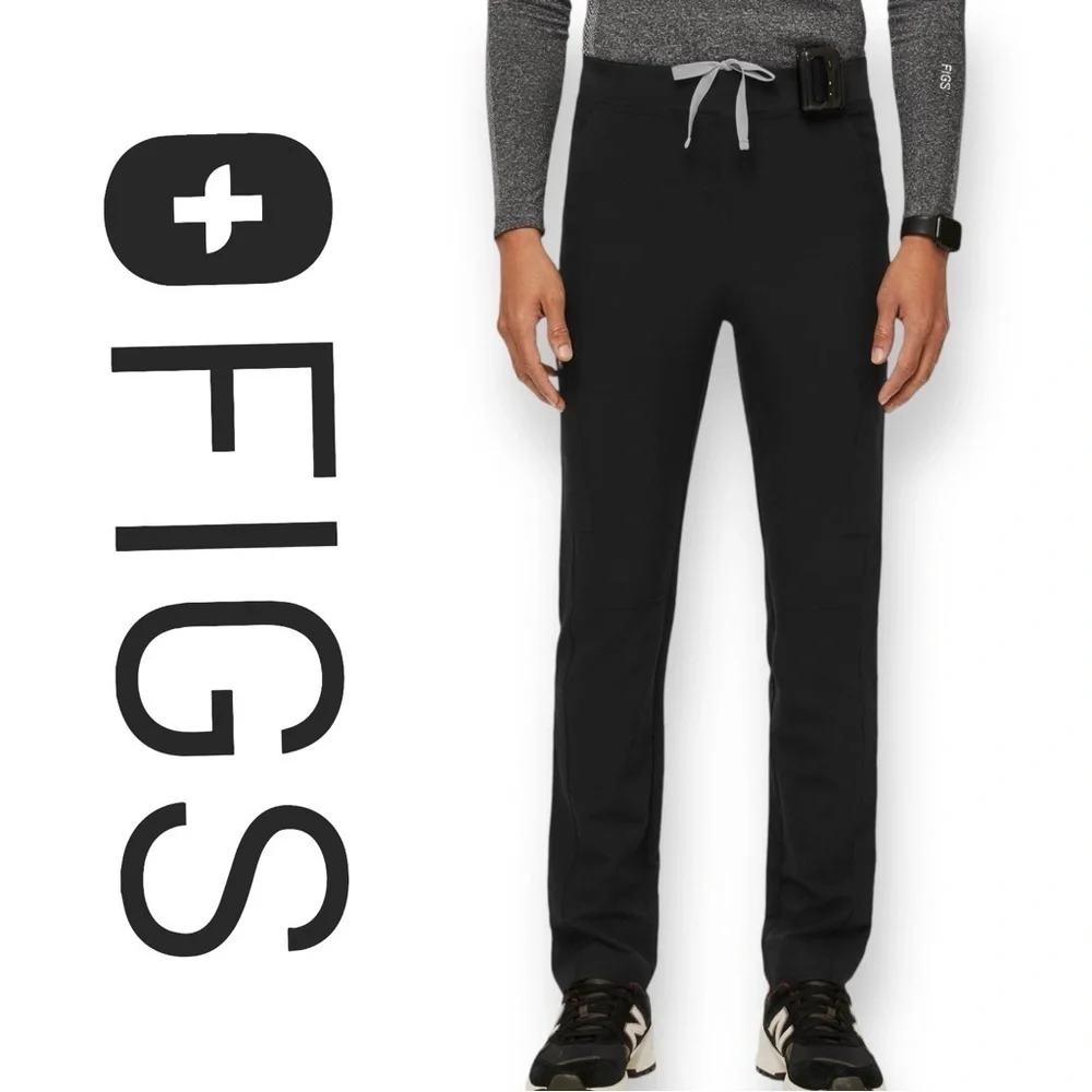 FIGS Axim Technical Cargo Scrub Pants, Black, Size S, NWOT